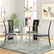 Premium Glass Top Dining Table and Chairs Set - 3