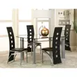 Premium Glass Top Dining Table and Chairs Set - 4