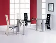 Premium Glass Top Dining Table and Chairs Set - 5
