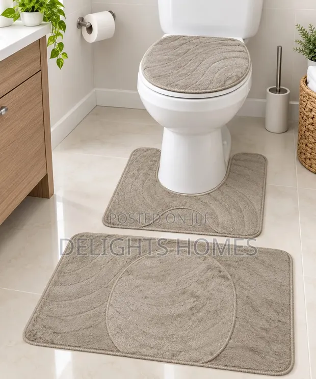 3pc Set Antislip Toilet Mats - 1