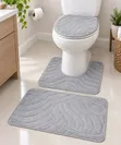 3pc Set Antislip Toilet Mats - 3