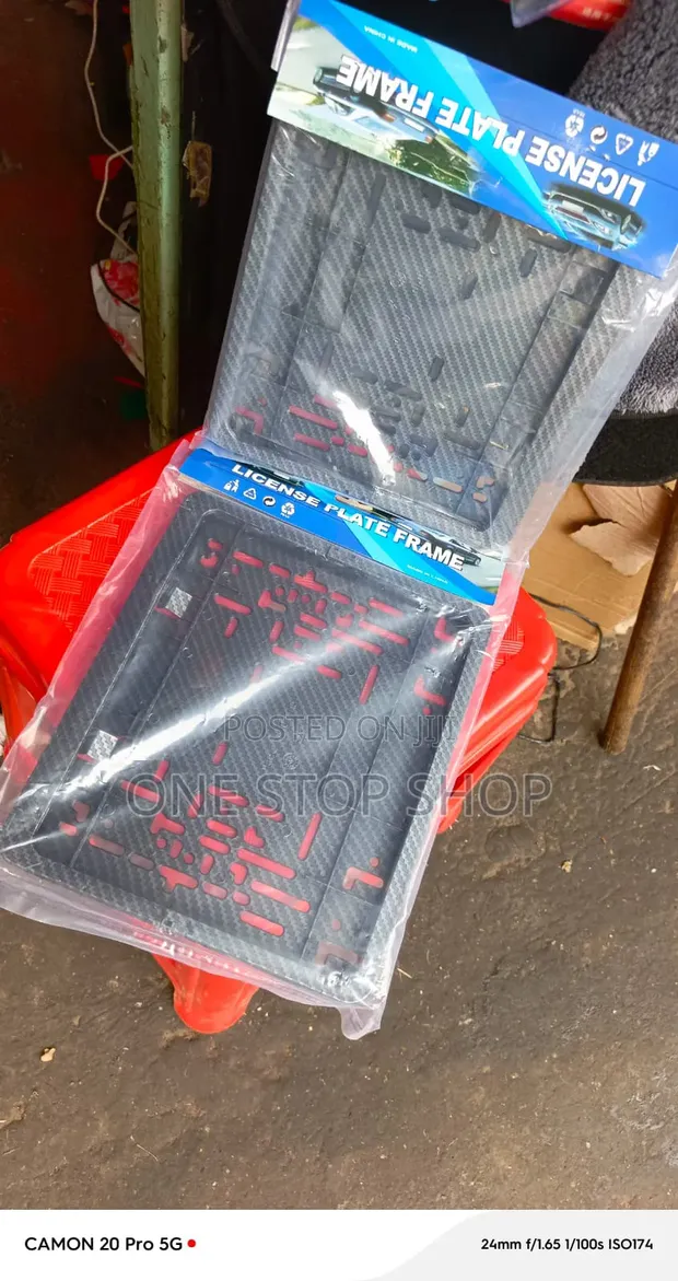 Seti Mpya ya Holder za Namba za Gari za Carbon Fiber Style - 1