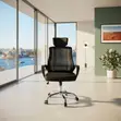 Adjustable Fabric Office Chair with Headrest - 2