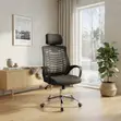 Adjustable Fabric Office Chair with Headrest - 4