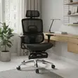 Executive High Orthopedic Office Chair with Footrest - 4
