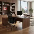 Executive High Orthopedic Office Chair with Footrest - 5