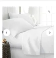 Pure White Plain Bedsheet (Size 5x6) - 1