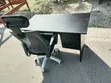 Black Office Table and Chair Set - 1
