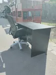 Black Office Table and Chair Set - 2