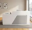 160cm White Office Reception Desk - 3