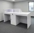 160cm White Office Reception Desk - 5