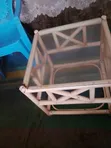 Rattan Side Table with Glass Top - 2