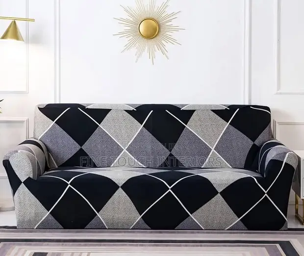 3 Seater Printed Sofa Cover - 1
