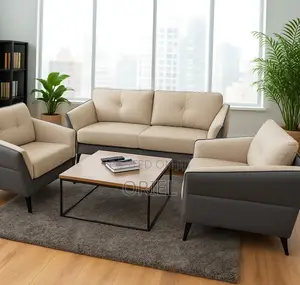 Premium Leather Office Reception Sofa Set