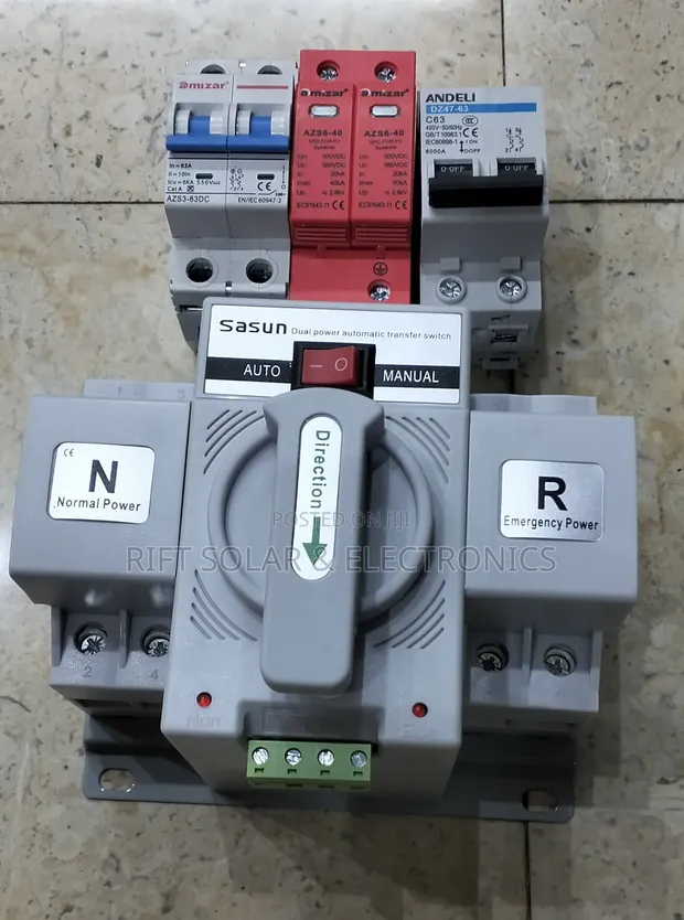 63A Automatic Changeover Switch with SPD, DC & AC Breakers - 1