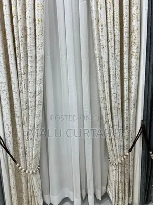 Modern Velvet Cream Gold Curtains