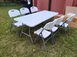Large White Plastic Foldable Table - 2
