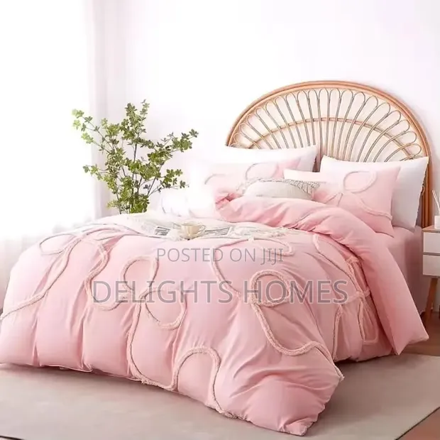 Bowknot Tufted Duvet Cover Set - Sk - 1