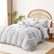 Bowknot Tufted Duvet Cover Set - Sk - 4