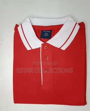 Brand New Polo Shirt - Red & White