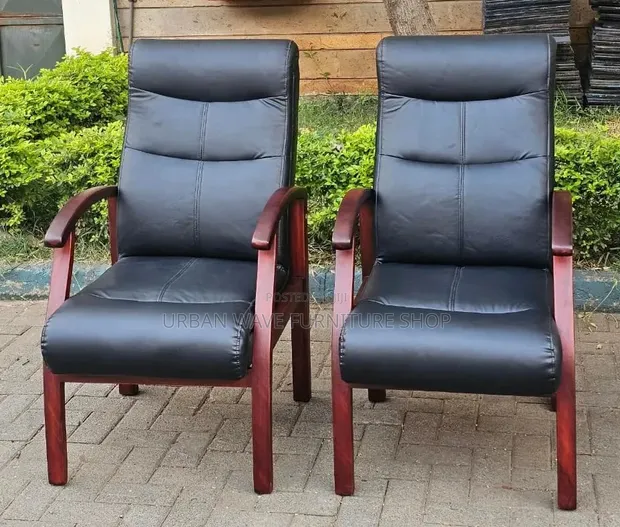 Mahogany Leather Executive Chairs (Brand New) - 1