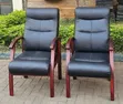 Mahogany Leather Executive Chairs (Brand New) - 1