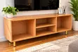 LuxeNova TV Console with Gold Legs - 1
