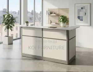 1800mm White Modern Corporate Reception Desk