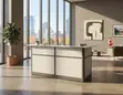 1800mm White Modern Corporate Reception Desk - 3