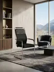 Office Visitor Chair - Mid Backrest, Sled Base - 4