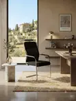 Office Visitor Chair - Mid Backrest, Sled Base - 5