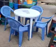 Plastic Garden 4 Chair and Round Table Set - 1