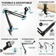 Adjustable Microphone Boom Arm Stand with Desk Clamp - 3