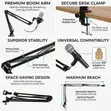 Adjustable Microphone Boom Arm Stand with Desk Clamp - 4