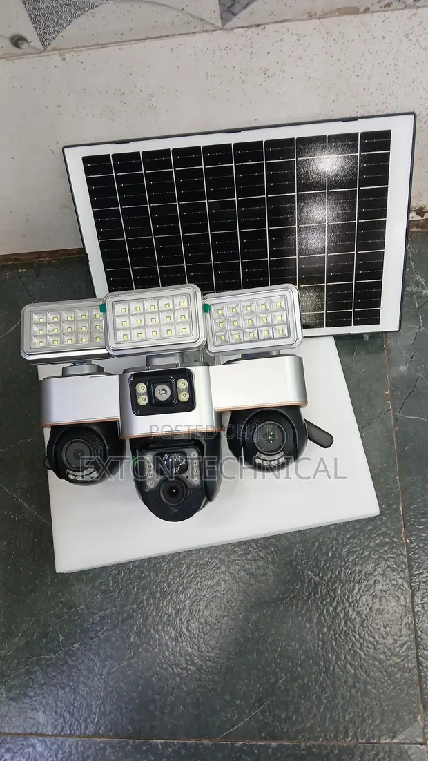 New 4G Triple Lens Solar PTZ Camera with LED Floodlight - 1