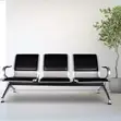 3-Link Hospital Reception Bench - Black - 1