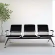 3-Link Hospital Reception Bench - Black - 3