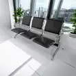 3-Link Hospital Reception Bench - Black - 4