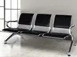 3-Link Hospital Reception Bench - Black - 5