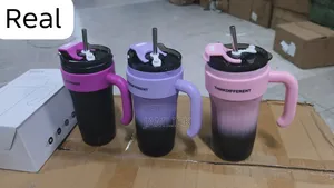 Stainless Steel 1080ml Thermocup with Straw