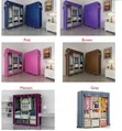 3 Column Wooden Wardrobe - 1