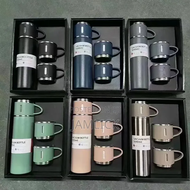 500ml Unbreakable Stainless Steel Thermocup Set - 1