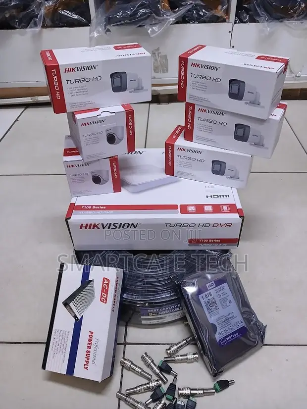 6pcs Hikvision 2MP CCTV Cameras - 1080P Security Kit - 1