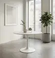 Round White Marble Tulip Coffee Table - 1