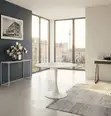 Round White Marble Tulip Coffee Table - 2