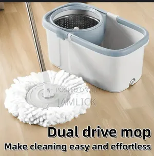 112cm Fashion Rotary Mop with 17L Bucket & 2 Rags