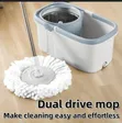 112cm Fashion Rotary Mop with 17L Bucket & 2 Rags - 1