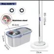112cm Fashion Rotary Mop with 17L Bucket & 2 Rags - 3