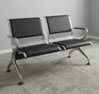 2-Link Office Bench - Black Faux Leather - 2