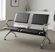 2-Link Office Bench - Black Faux Leather - 5